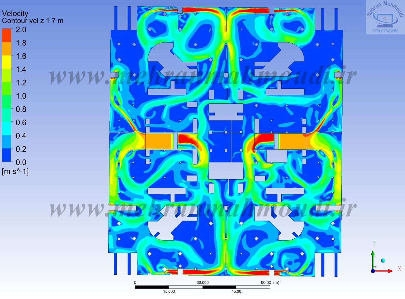 مدلسازی دینامیک سیالات محاسباتی سیستم تهویه پارکینگ