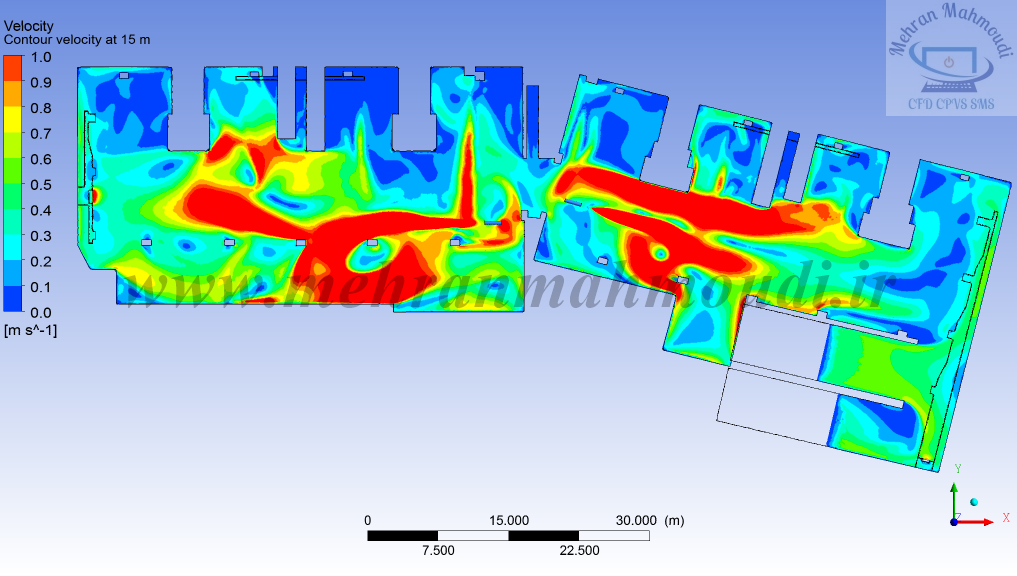 انتخاب چیدمان بهینه جت فن ها در پارکینگ با تحلیل CFD
