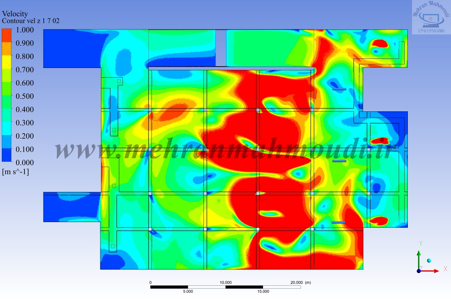 انتخاب چیدمان بهینه جت فن ها در پارکینگ با تحلیل CFD