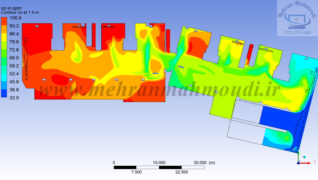 مدلسازی CFD سیستم تهویه پارکینگ