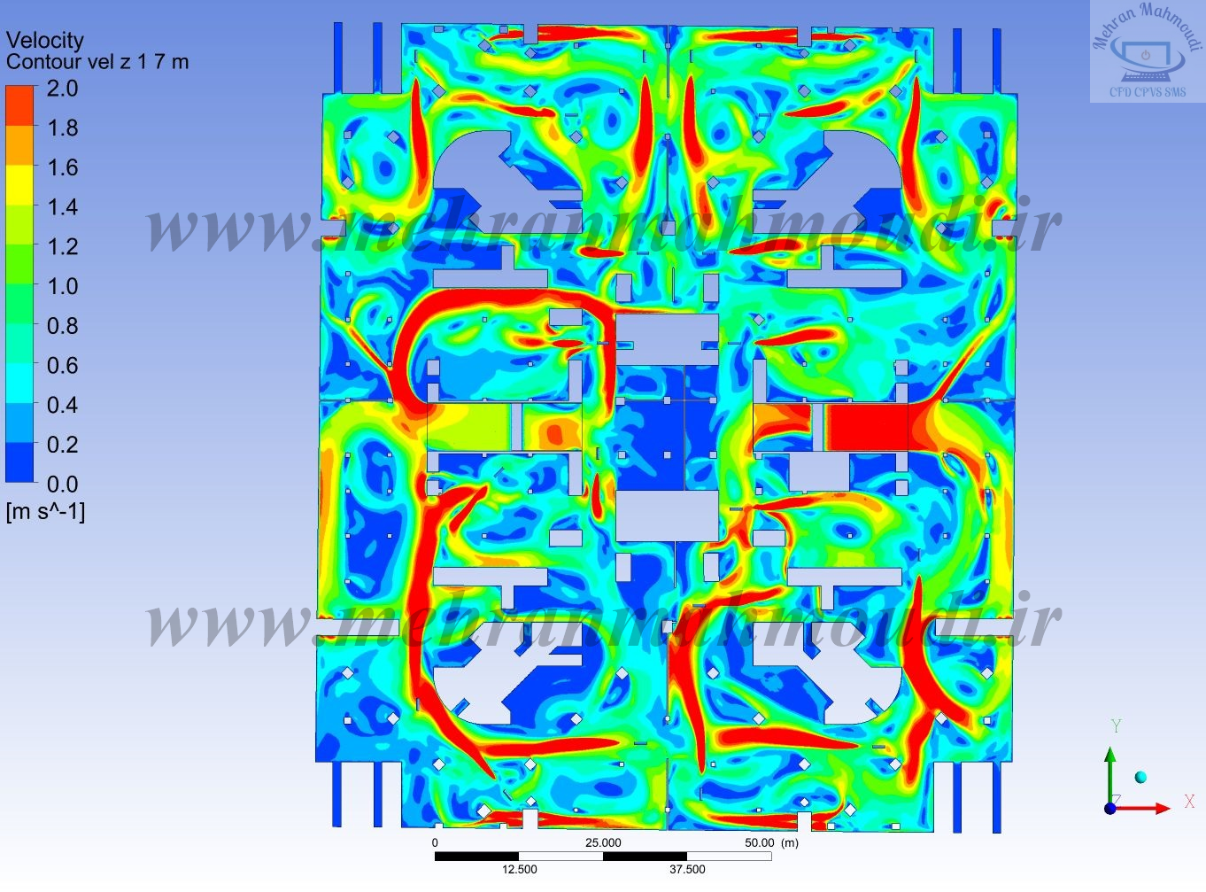 انتخاب چیدمان بهینه جت فن ها در پارکینگ با تحلیل CFD