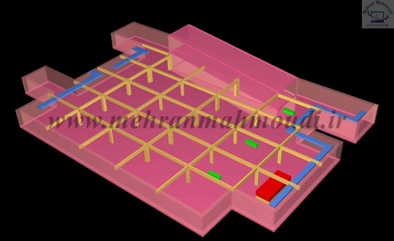 طراحی سیستم مدیریت دود پارکینگ با آنالیز CFD