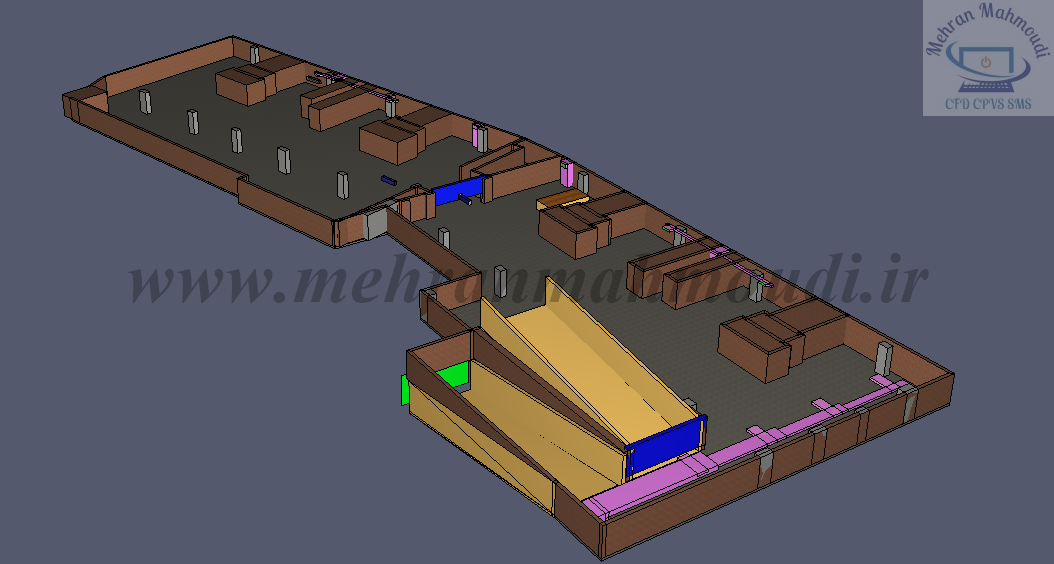 طراحی سیستم مدیریت دود پارکینگ با آنالیز CFD