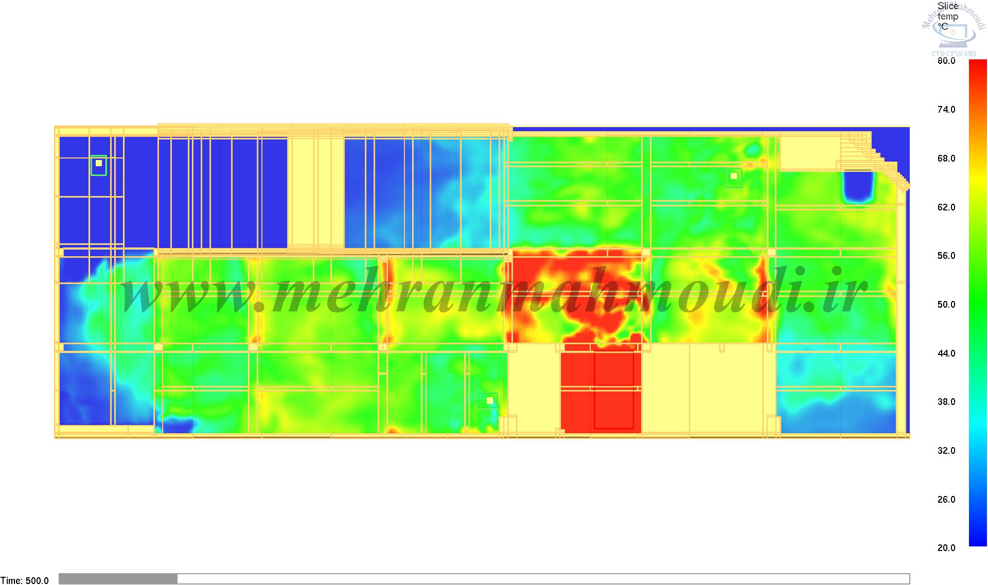 مدلسازی آتش در پارکینگ با نرم افزار پایروسیم