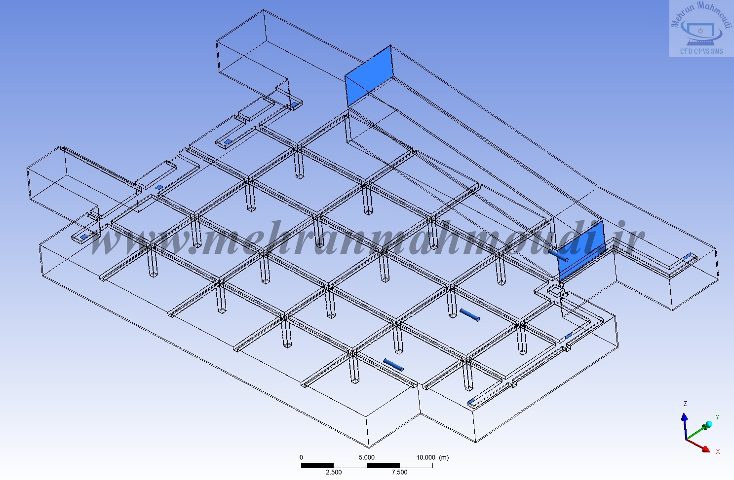 شبیه سازی CFD سیستم تهویه پارکینگ
