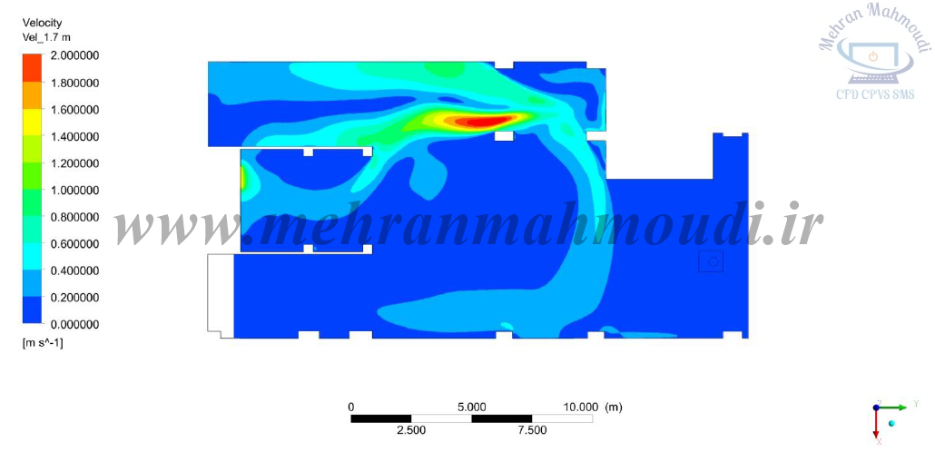 مدلسازی دینامیک سیالات محاسباتی سیستم تهویه پارکینگ