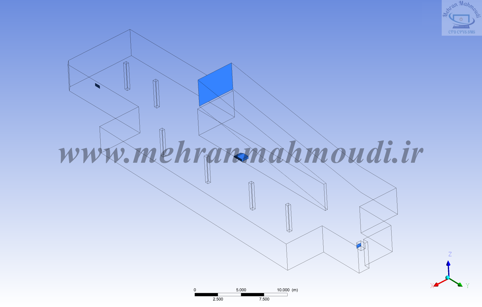 شبیه سازی CFD سیستم تهویه پارکینگ