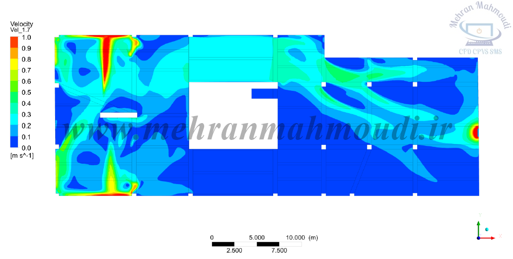 مدلسازی دینامیک سیالات محاسباتی سیستم تهویه پارکینگ