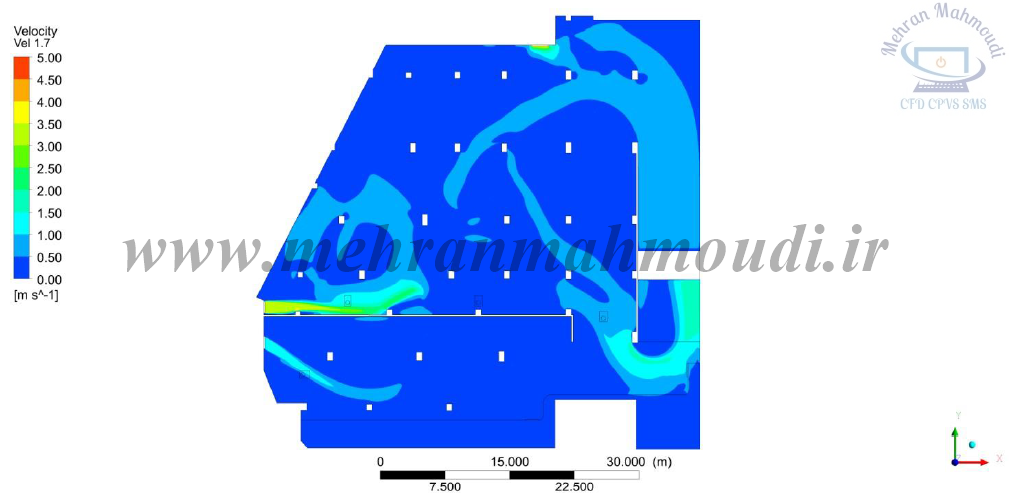 مدلسازی دینامیک سیالات محاسباتی سیستم تهویه پارکینگ
