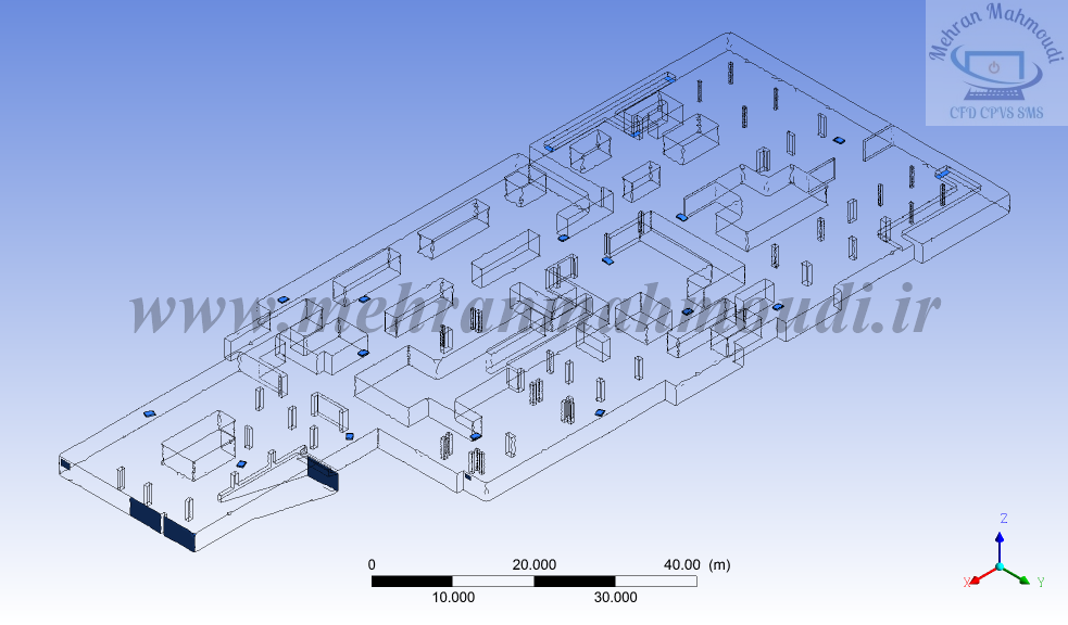 شبیه سازی CFD سیستم تهویه پارکینگ