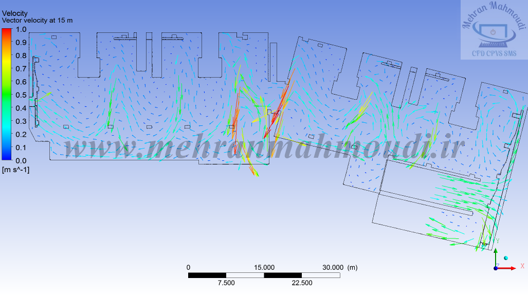 انتخاب چیدمان بهینه جت فن ها در پارکینگ با تحلیل CFD