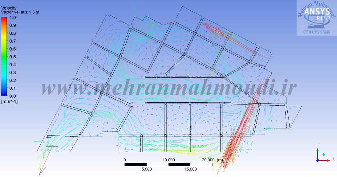 انتخاب چیدمان بهینه جت فن ها در پارکینگ با تحلیل CFD