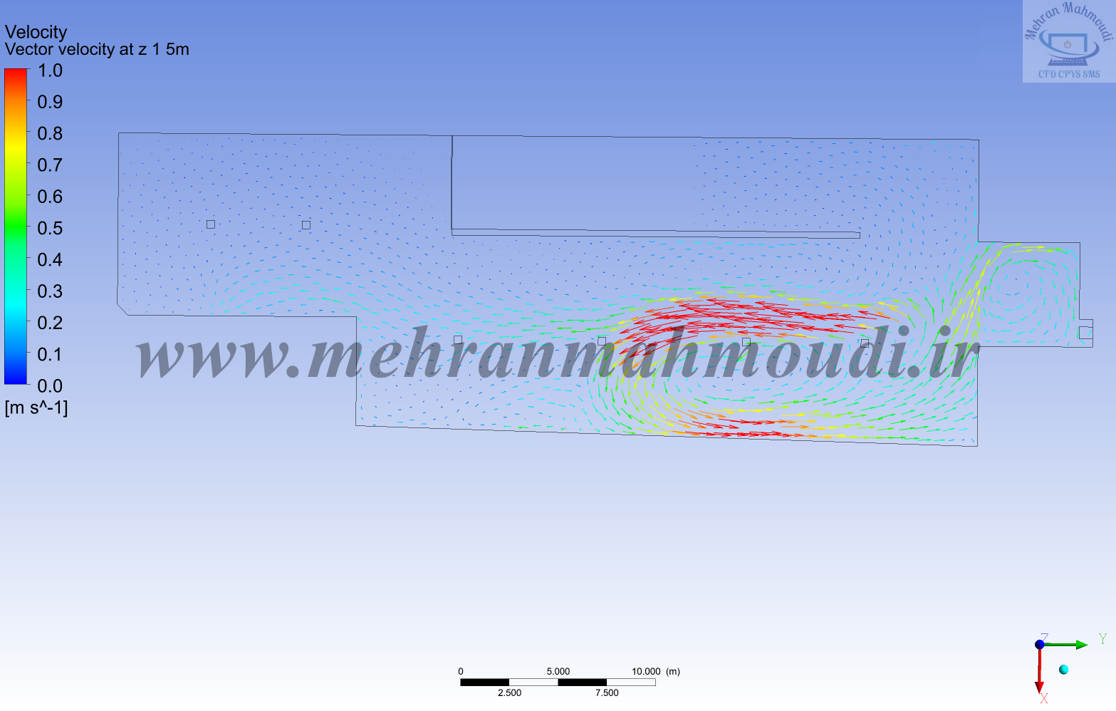 انتخاب چیدمان بهینه جت فن ها در پارکینگ با تحلیل CFD
