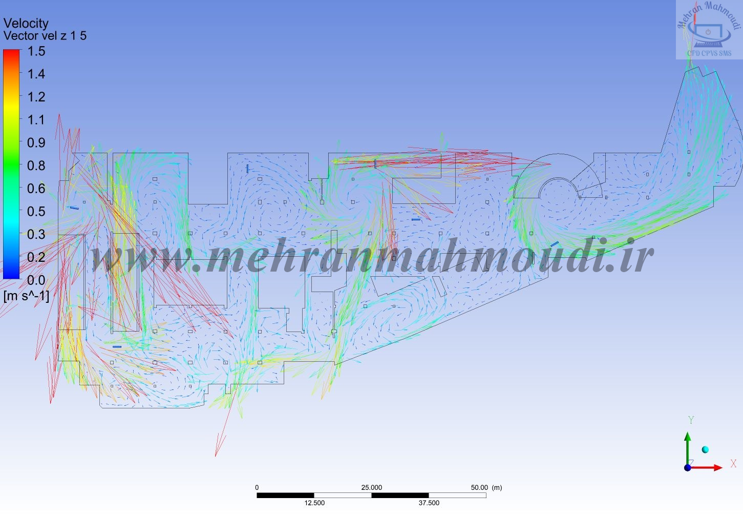 انتخاب چیدمان بهینه جت فن ها در پارکینگ با تحلیل CFD