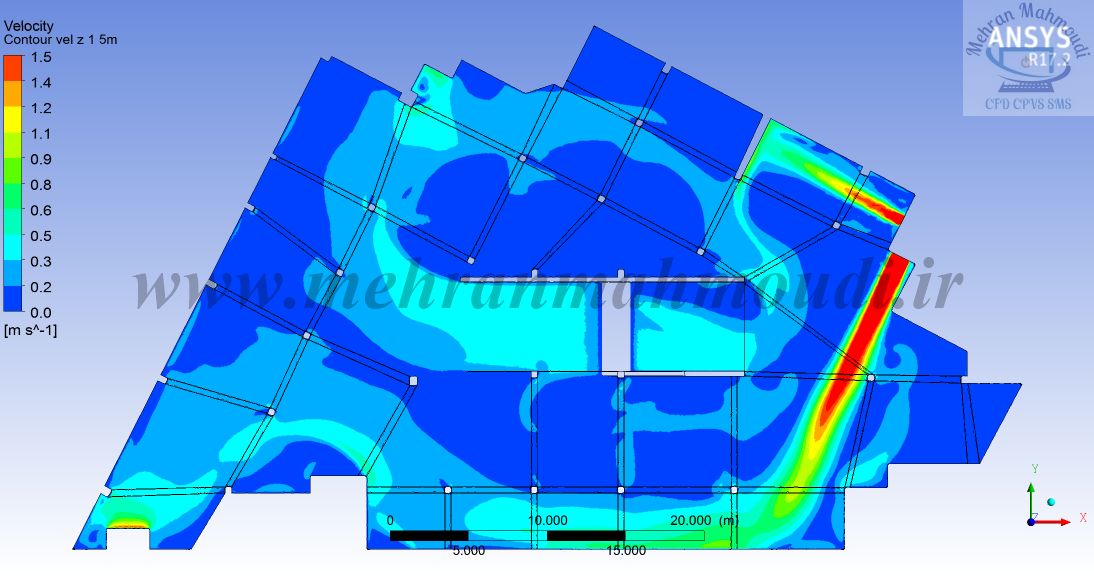 مدلسازی دینامیک سیالات محاسباتی سیستم تهویه پارکینگ