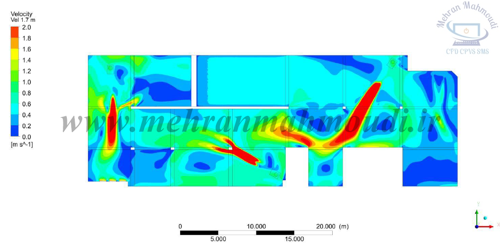 انتخاب چیدمان بهینه جت فن ها در پارکینگ با تحلیل CFD