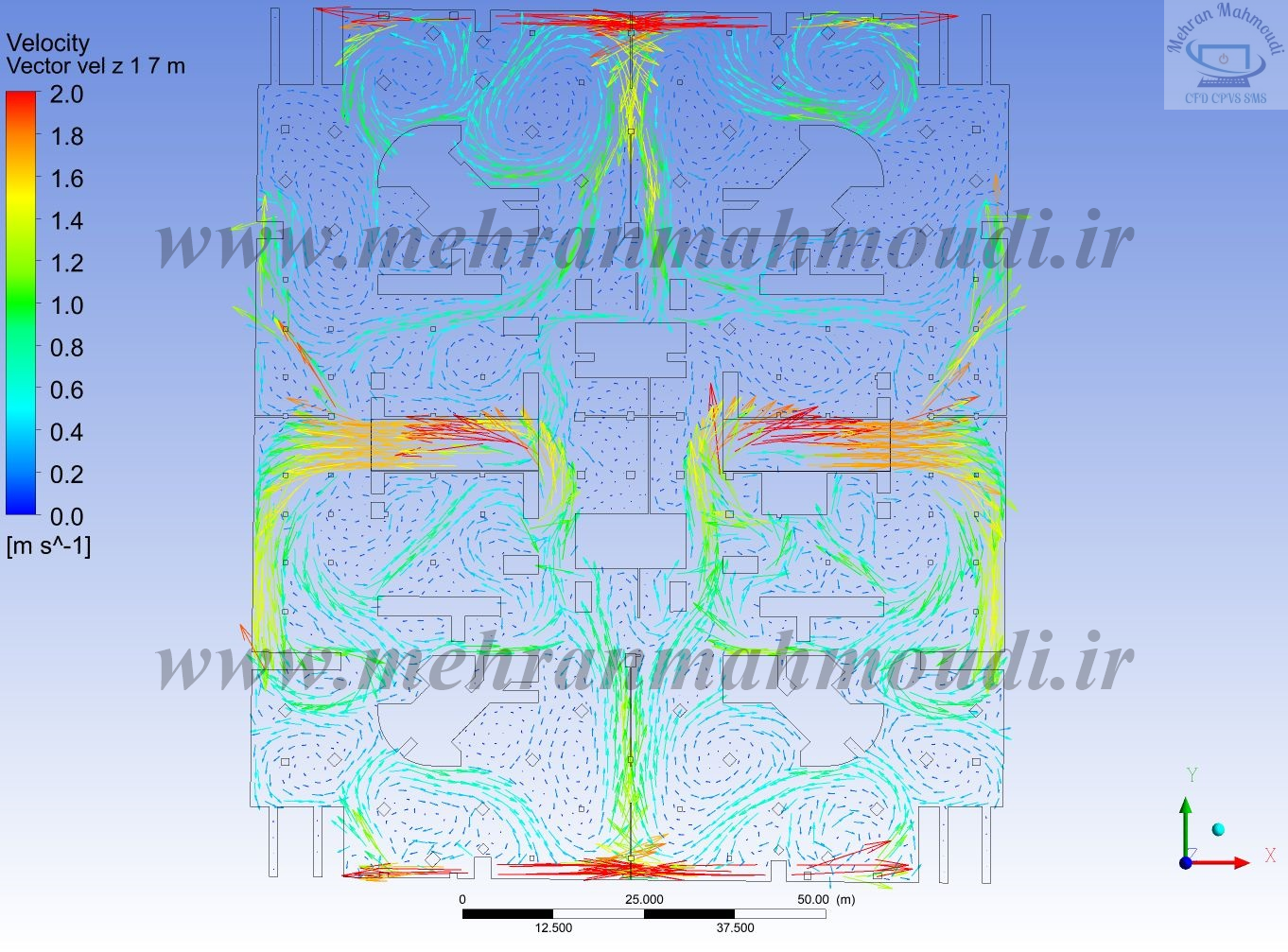 انتخاب چیدمان بهینه جت فن ها در پارکینگ با تحلیل CFD